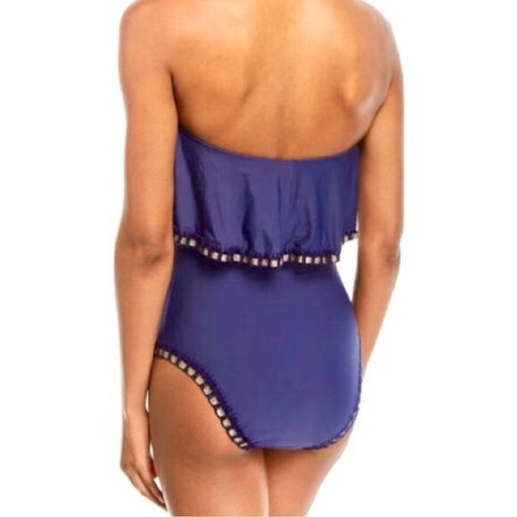 New. Platinum by PilyQ navy swimsuit. Retails $164 - Picture 5 of 11